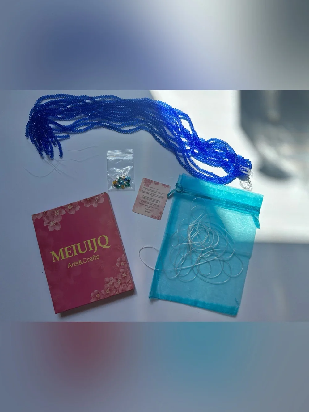 Blue Bead Jewelry Kit with Multi-Strand Components